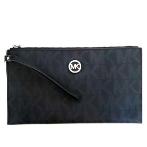 Michael Kors black signature wristlet